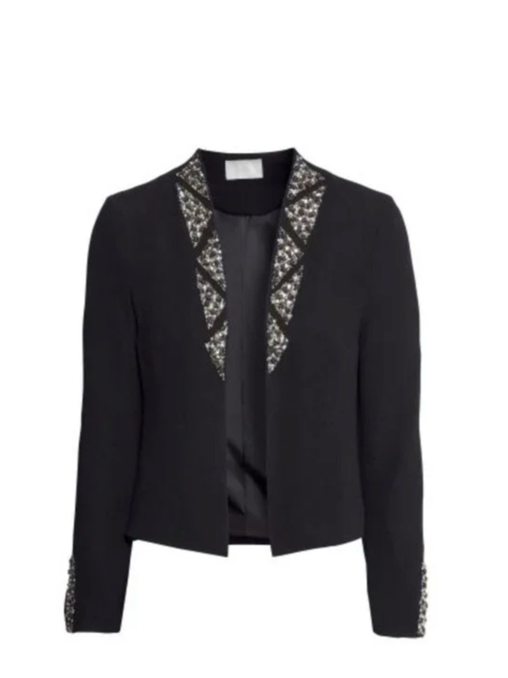 H&M Embellished open front crop blazer